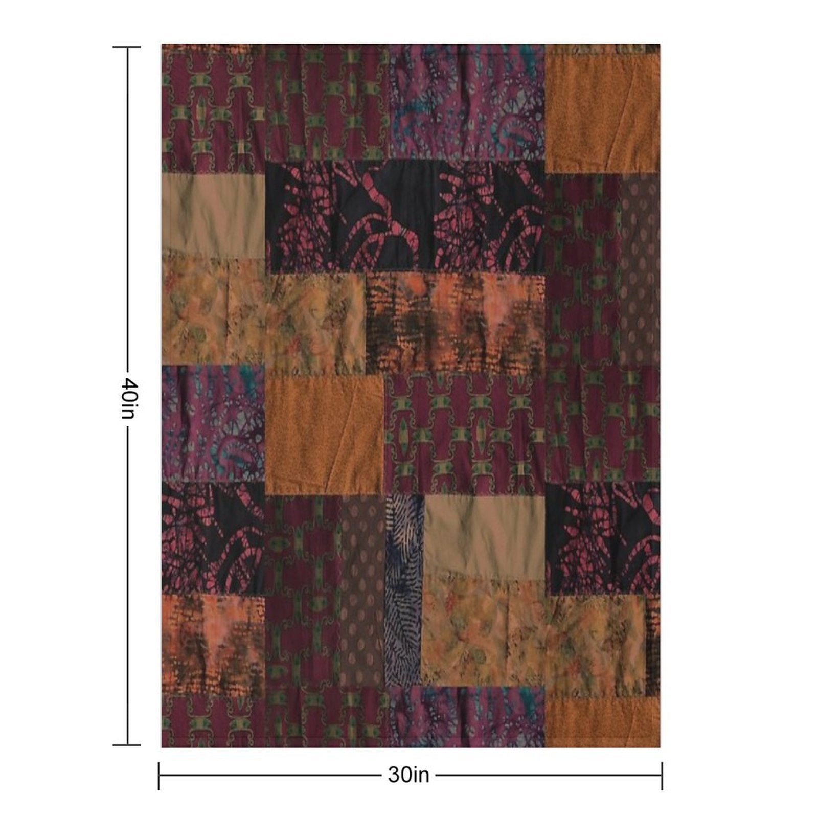 Red Textiles, Mixed Media, Fiber Artist All-season Throw Blanket