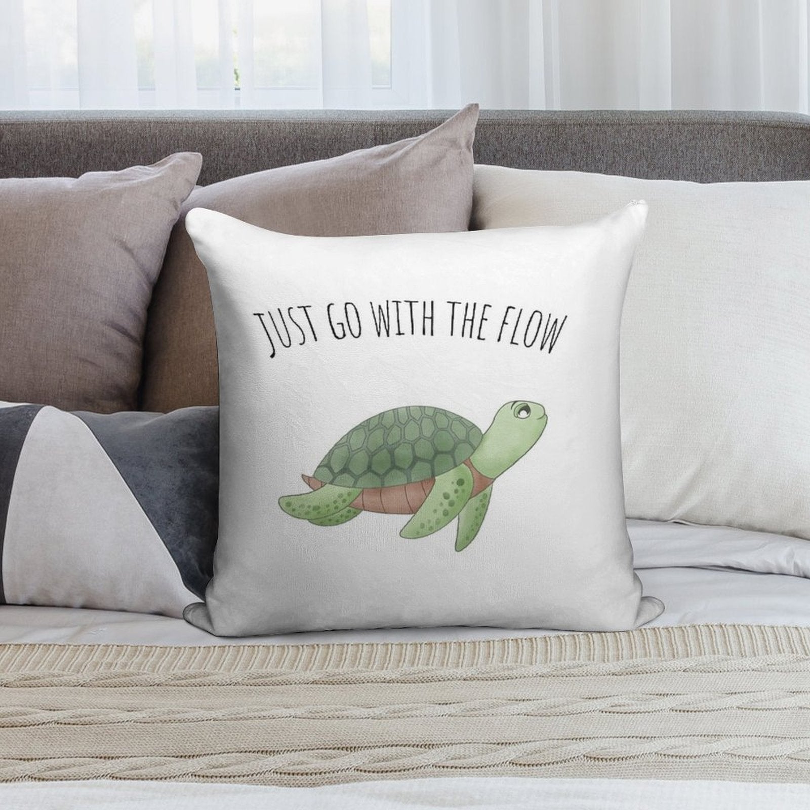 Just Go with The Flow Soft Style Accent Throw Pillow