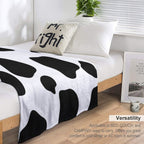 Cow Print Machine-washable Throw Blanket