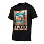Kyoto Japan City Mt Fuji Vintage Japanese Woodblock Tourist  Soft T-Shirt