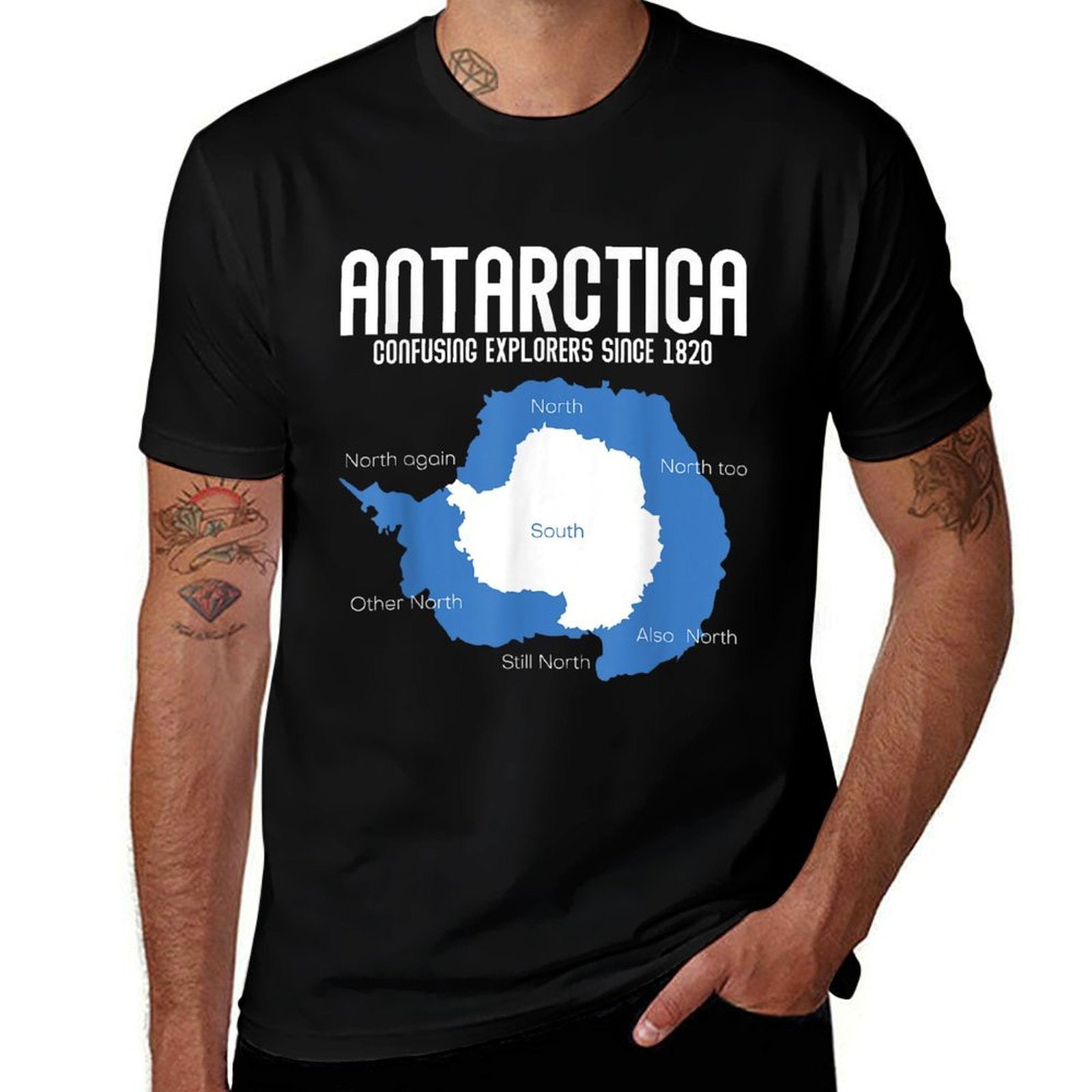 Antarctica Confusing Explorers Since 1820 Funny Antarctica  Relaxed-fit T-Shirt