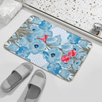 Tulip Blossom Abstract Art Print  Dirt-Trapping Bath Mat