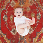 Transylvanian West Anatolian Carpet Print Plush Throw Blanket