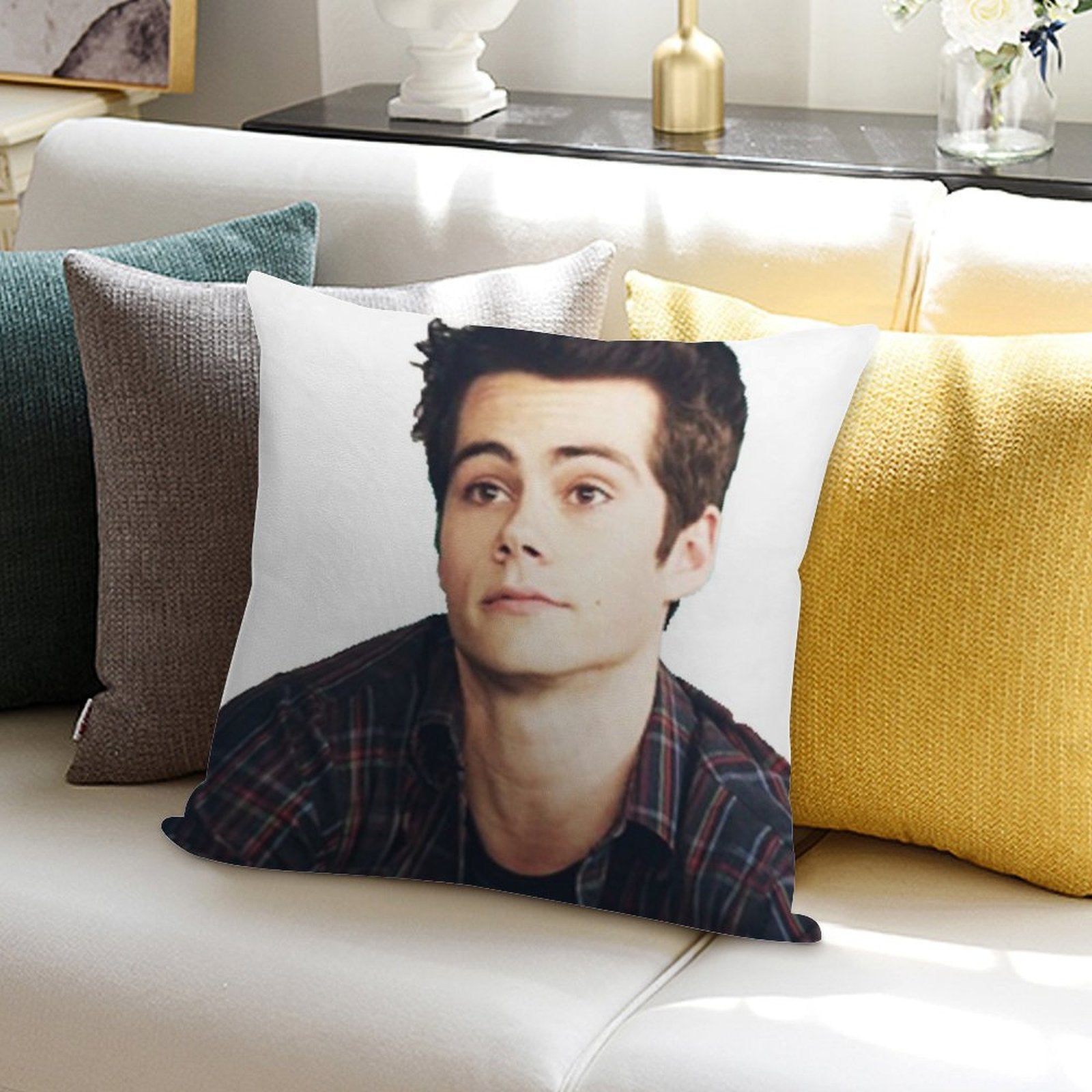 Dylan O'Brien Is A Puppy Soft Anti-Pilling Throw Pillow