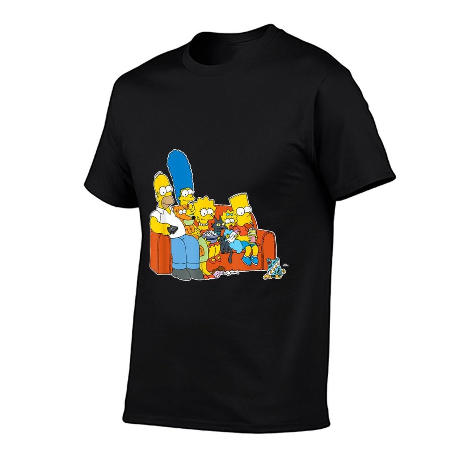 The Simpsons Homer Marge Maggie Bart Lisa Simpson Couch  Fade-proof Color T-Shirt