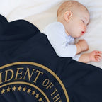 USA Presidential Seal Dark Blue Anti-pilling Throw Blanket
