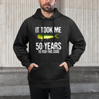 Funny Mahi Mahi Fishing 50th Birthday 50 Years To Fish Great Shrink-Resistant Hoodie