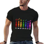 Colorful Color Crayon Attitudes Emotions of The Rainbow  Moisture-wicking T-Shirt