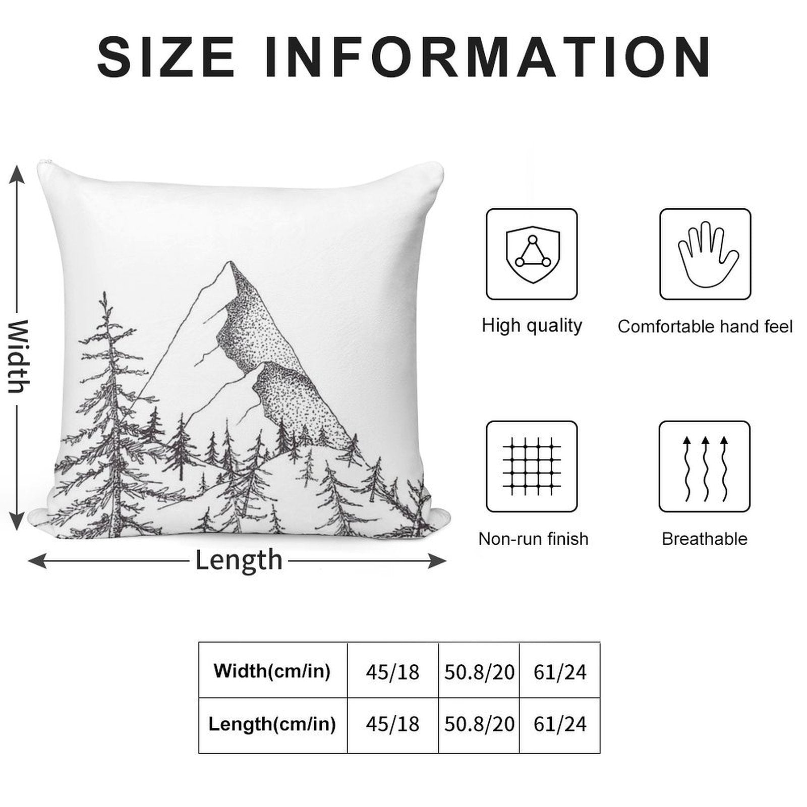 Lonely Mountain Soft Bedroom Essential Throw Pillow