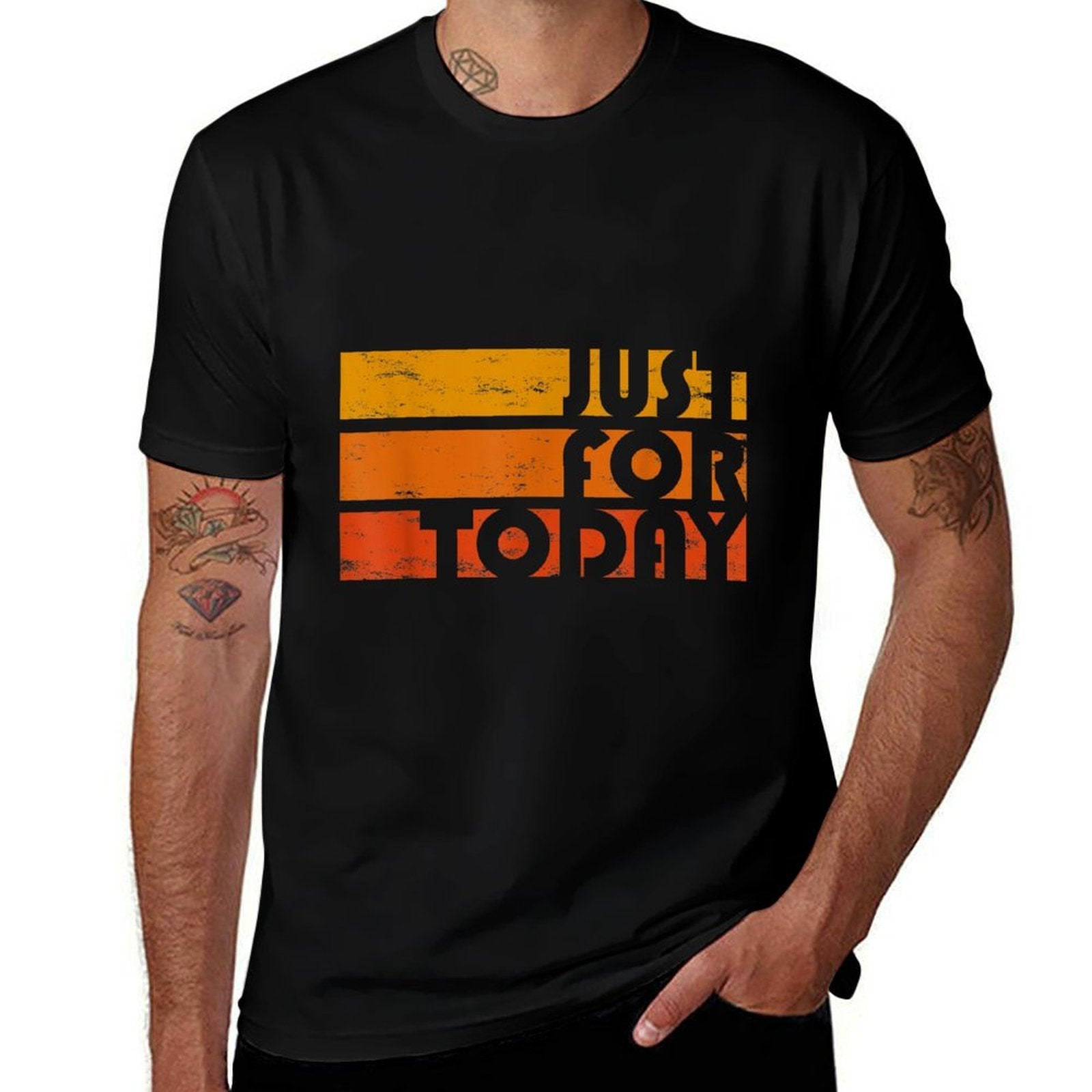 Just For Today Narcotics AA NA Clean And Sober Anniversary  Graphic-printed T-Shirt