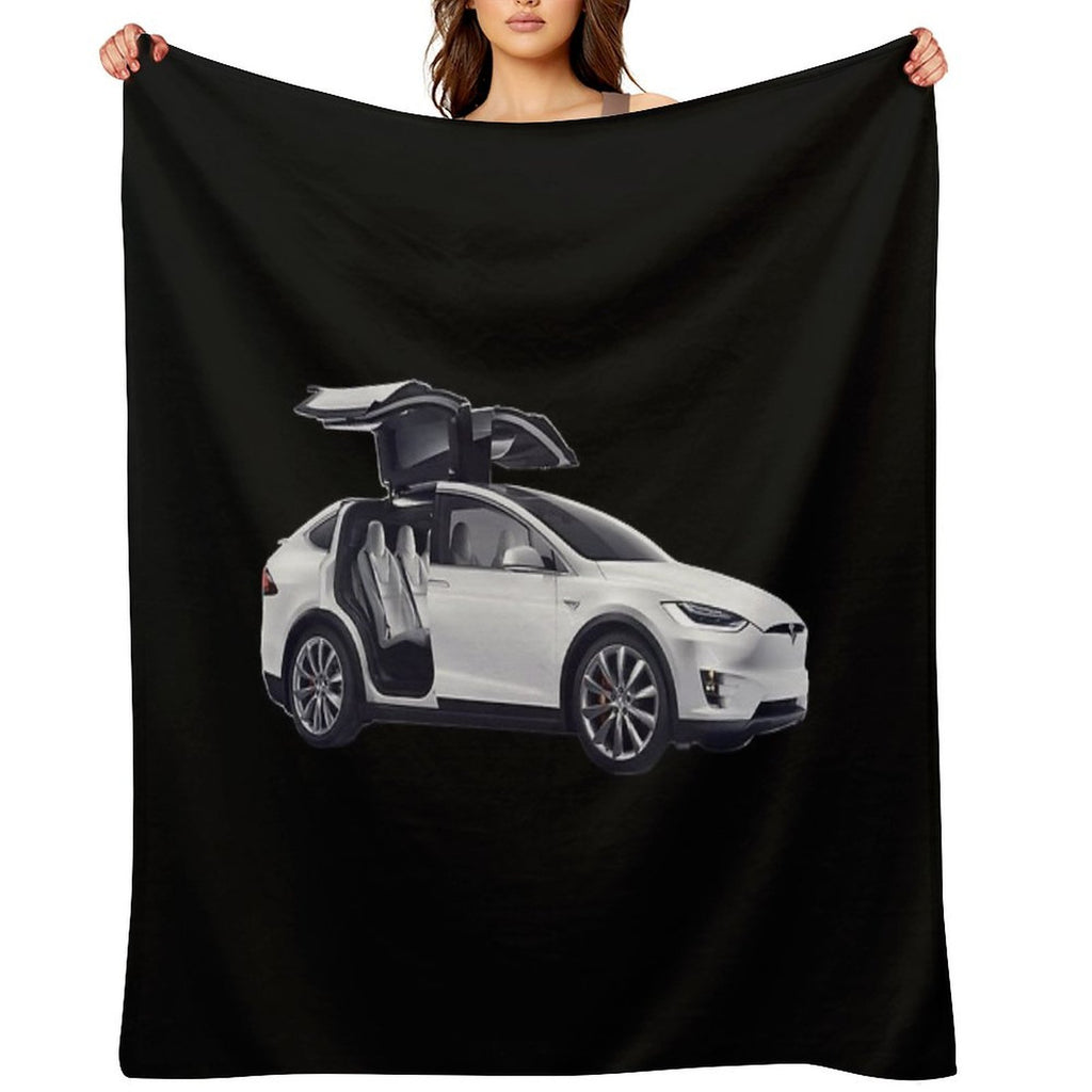 Model X Tesla Motors Sustainable Throw Blanket