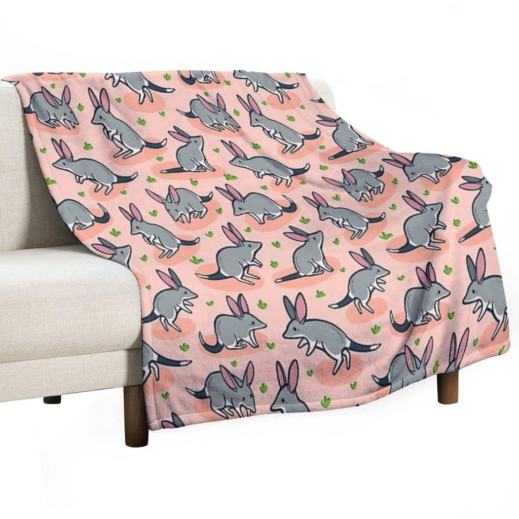 Bouncing Bilbies Machine-washable Throw Blanket