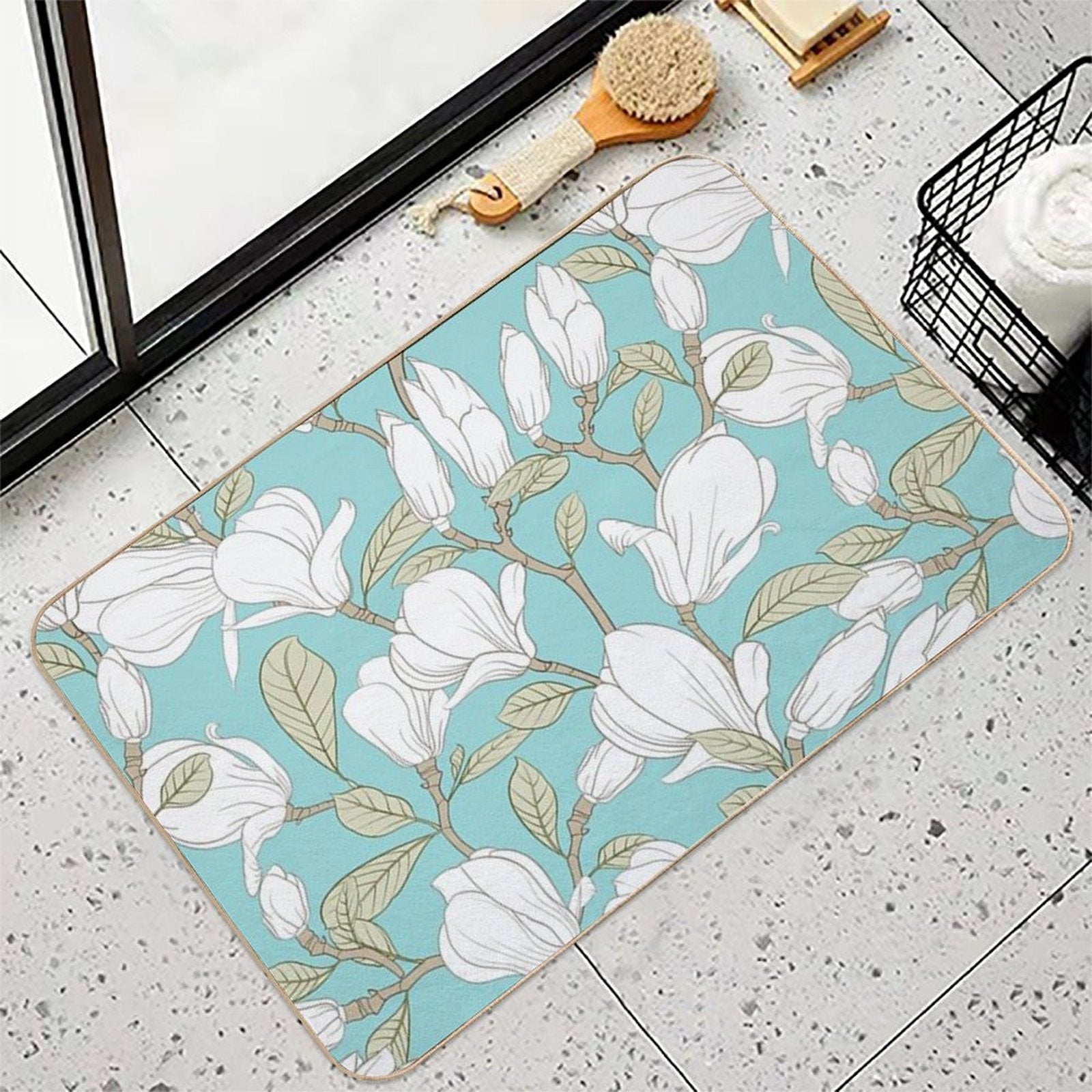 Magnificent Magnolia  Non-Slip Bath Mat