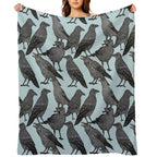 Cute Crow Pattern All-season Throw Blanket