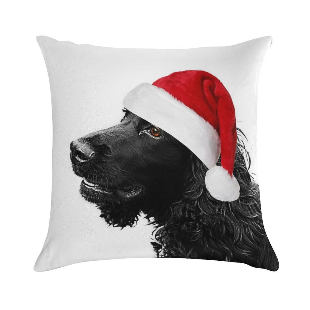 Merry Christmas Cocker Soft Washable Throw Pillow