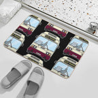Reading Buses Leyland National Mk1 FNS162T Retro Illustration  Easy Maintenance Bath Mat