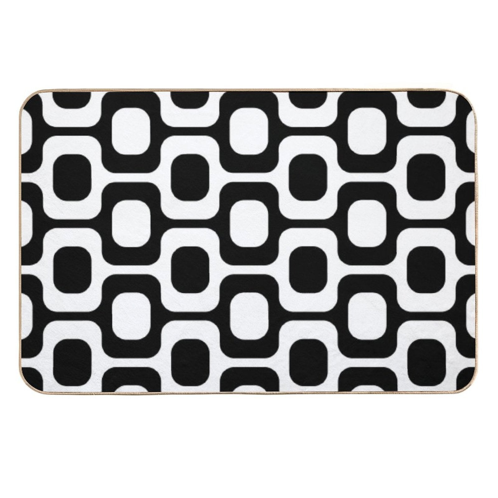 Ipanema Black And White  Versatile Bath Mat