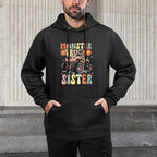 Monster Truck Sister Groovy Monster Truck Sis Relaxed Fit Hoodie
