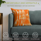 Orange Paint Brush Soft High-Density Material Throw Pillow