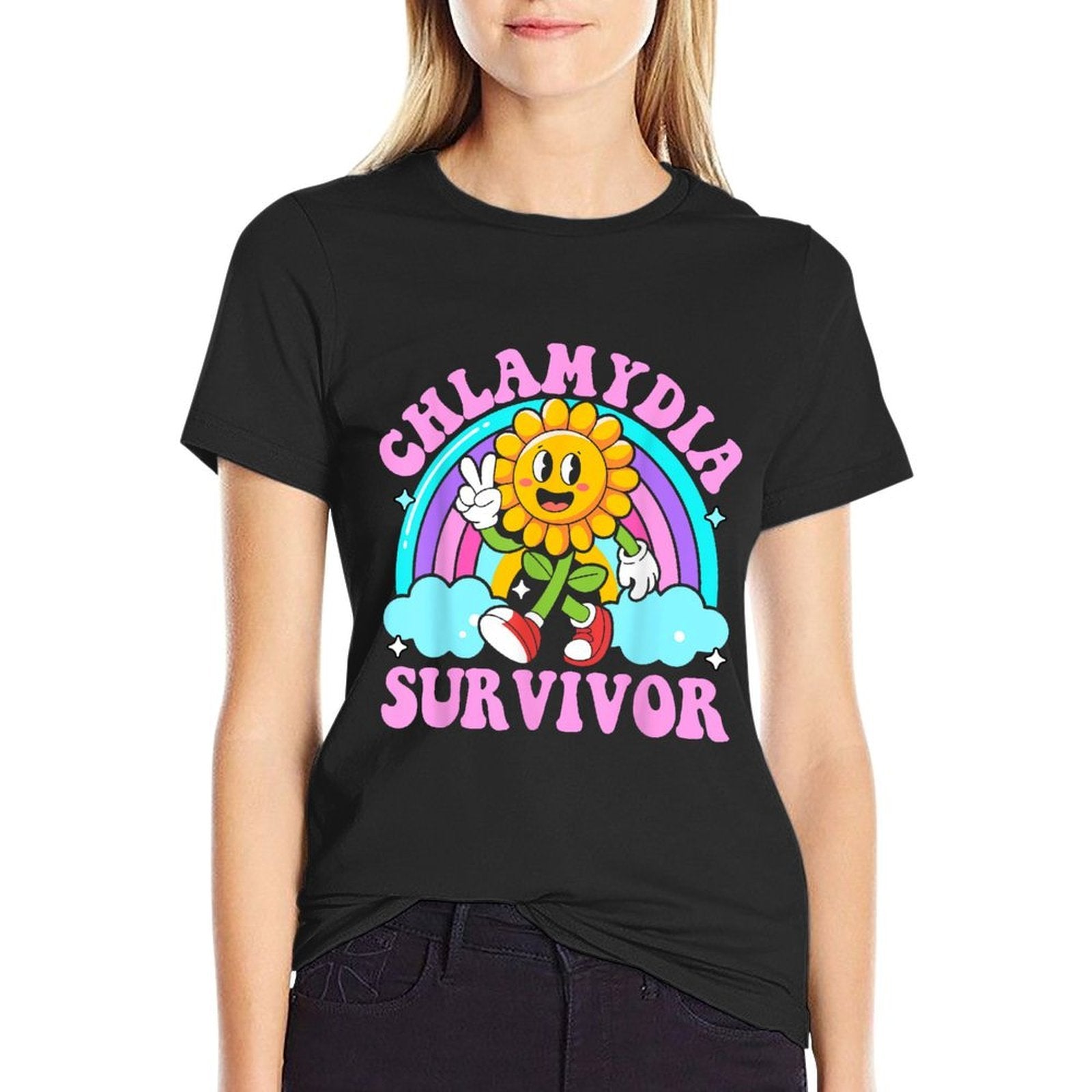 Chlamydia Survivor Funny Sarcastic Meme Y2K Embarrassing  Odor-resistant T-Shirt