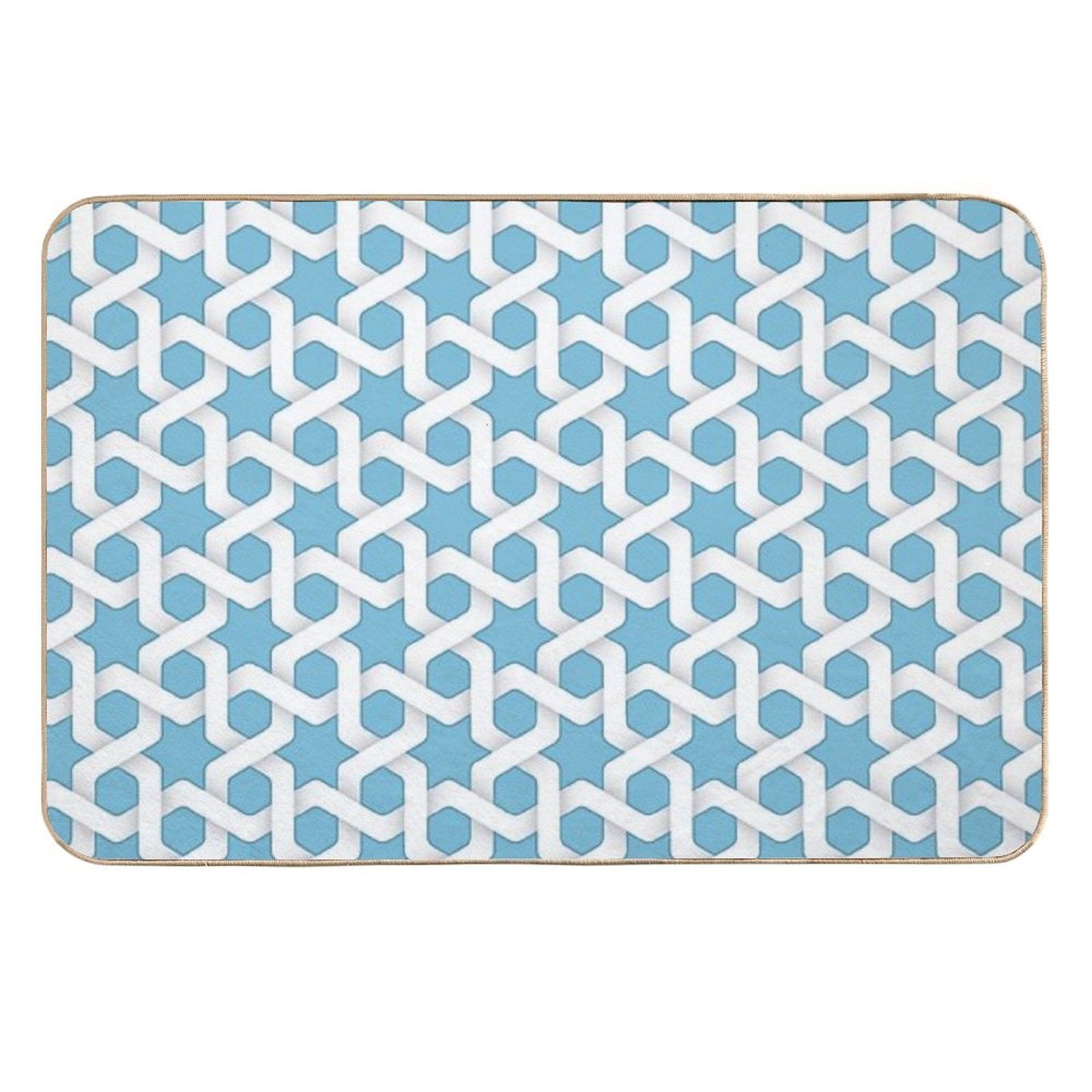 Geometric Pattern  High-Traffic Bath Mat