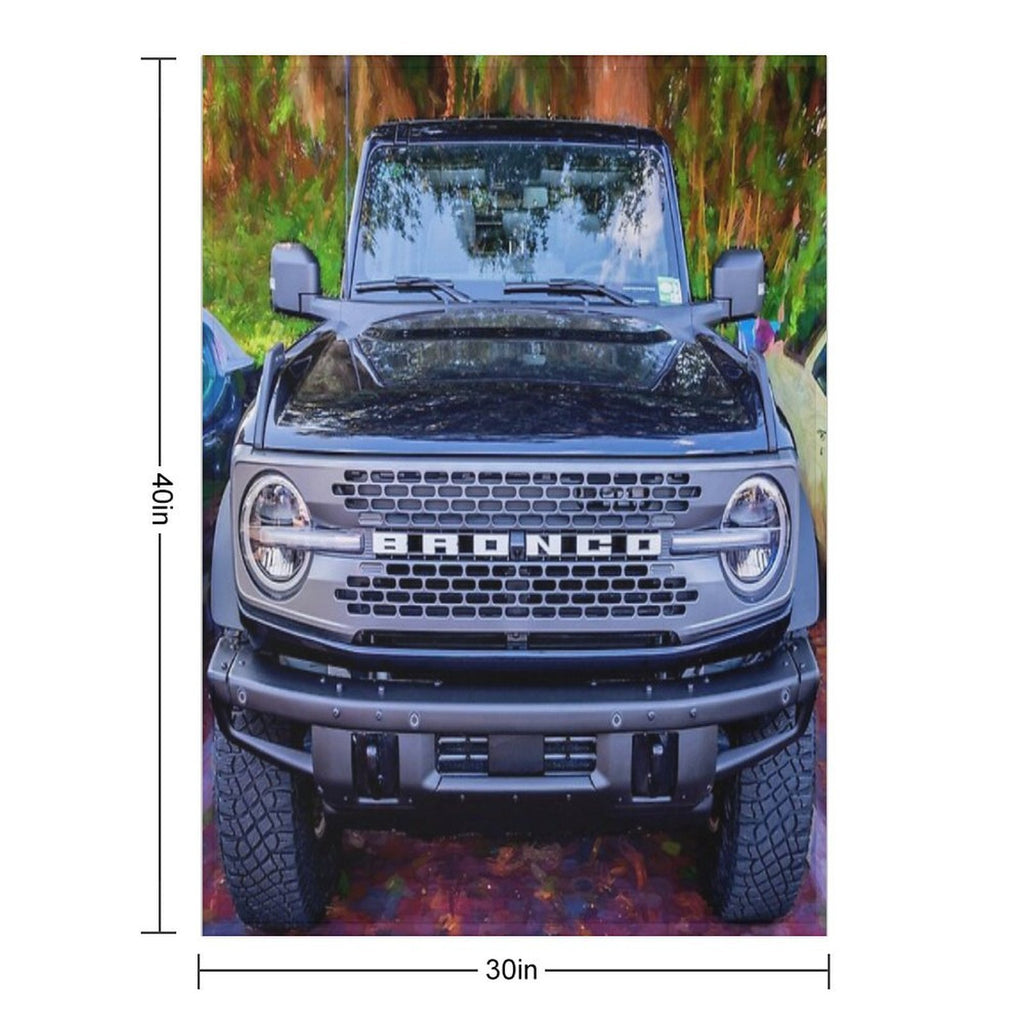 2022 Black Ford Bronco Shrink-resistant Throw Blanket