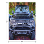 2022 Black Ford Bronco Shrink-resistant Throw Blanket