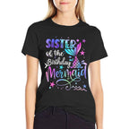 Sister Of The Birthday Mermaid Matching Family Fathers Day  Odor-resistant T-Shirt