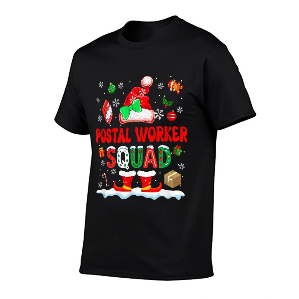 Postal Worker Squad Women Job Christmas Santa Bow Tie Comfortable T-Shirt