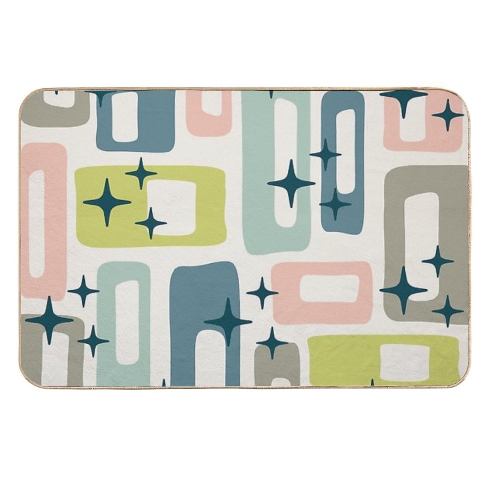 Retro Mid Century Modern Abstract Pattern 160  Slip-Resistant Bath Mat