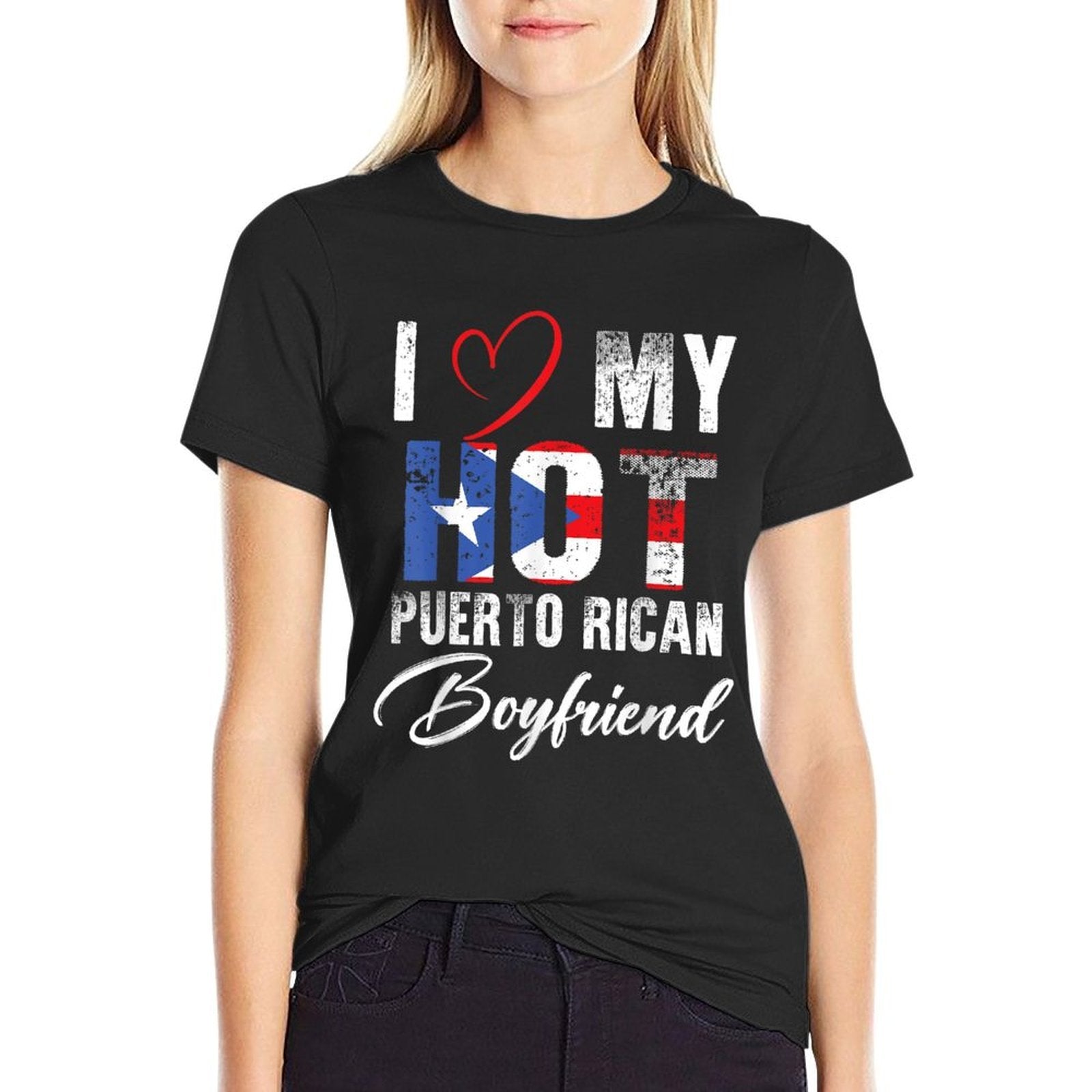 I Love My Hot Puerto Rican Boyfriend Proud Puerto Rican  Vintage-inspired T-Shirt