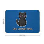 Black Cat Says No Thank You  Anti-Trip Bath Mat
