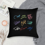 TWICE SIGNATURES Soft Hidden Zipper Throw Pillow