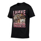 I Have Homosexual Tendencies Funny Cat Meme Bootleg Graphic  Ribbed Collar T-Shirt