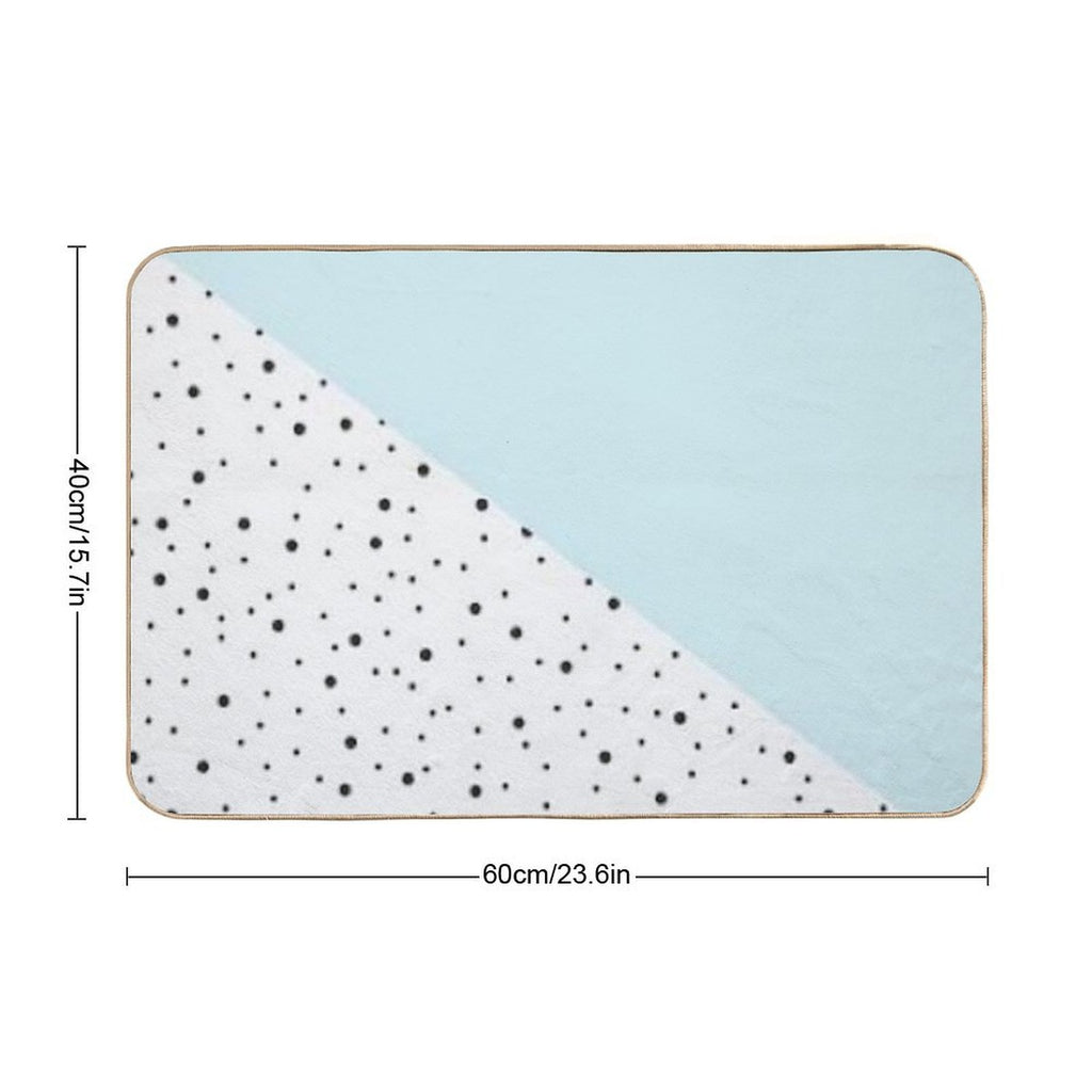 Blue And White Vsco  Pet-Safe Bath Mat