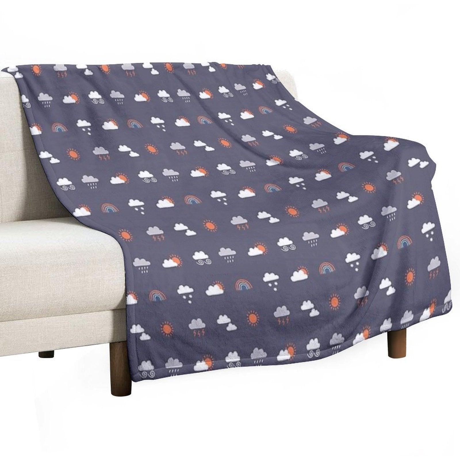 Weather Forecast - Gloomy Quick-dry Throw Blanket