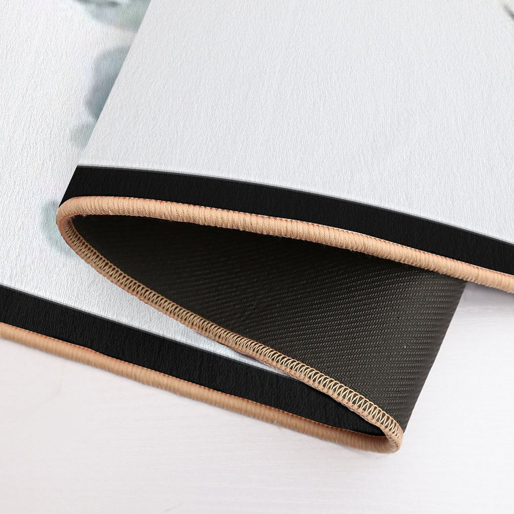 Floral Trailing Eucalyptus in Soft Greens Plants Leaves  Eco-Friendly Bath Mat