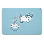 Sprinkle Poo Blue  Long-Lasting Bath Mat