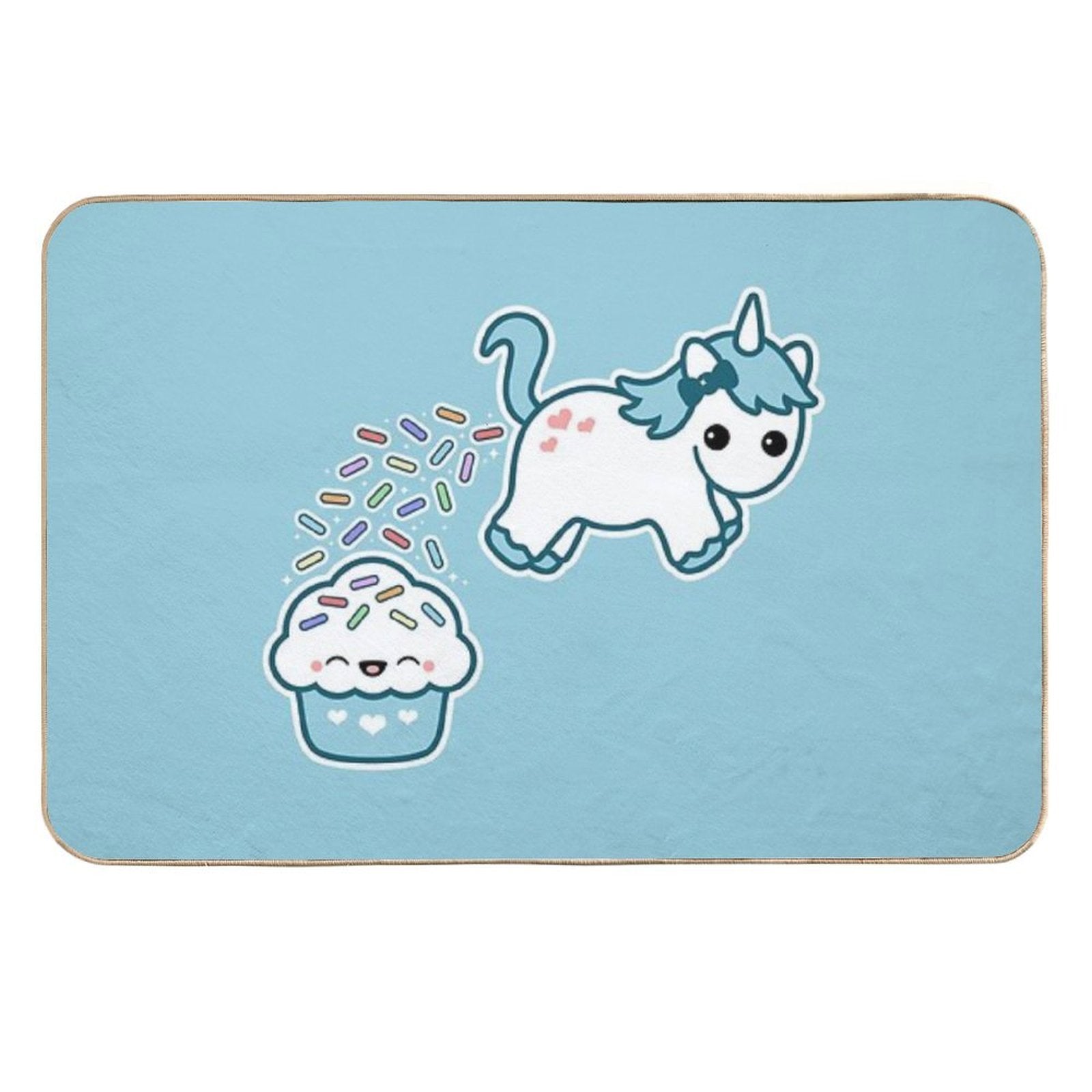 Sprinkle Poo Blue  Long-Lasting Bath Mat