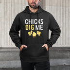 Kids Easter Chicks Dig Me Watercolor Shrink-Resistant Hoodie