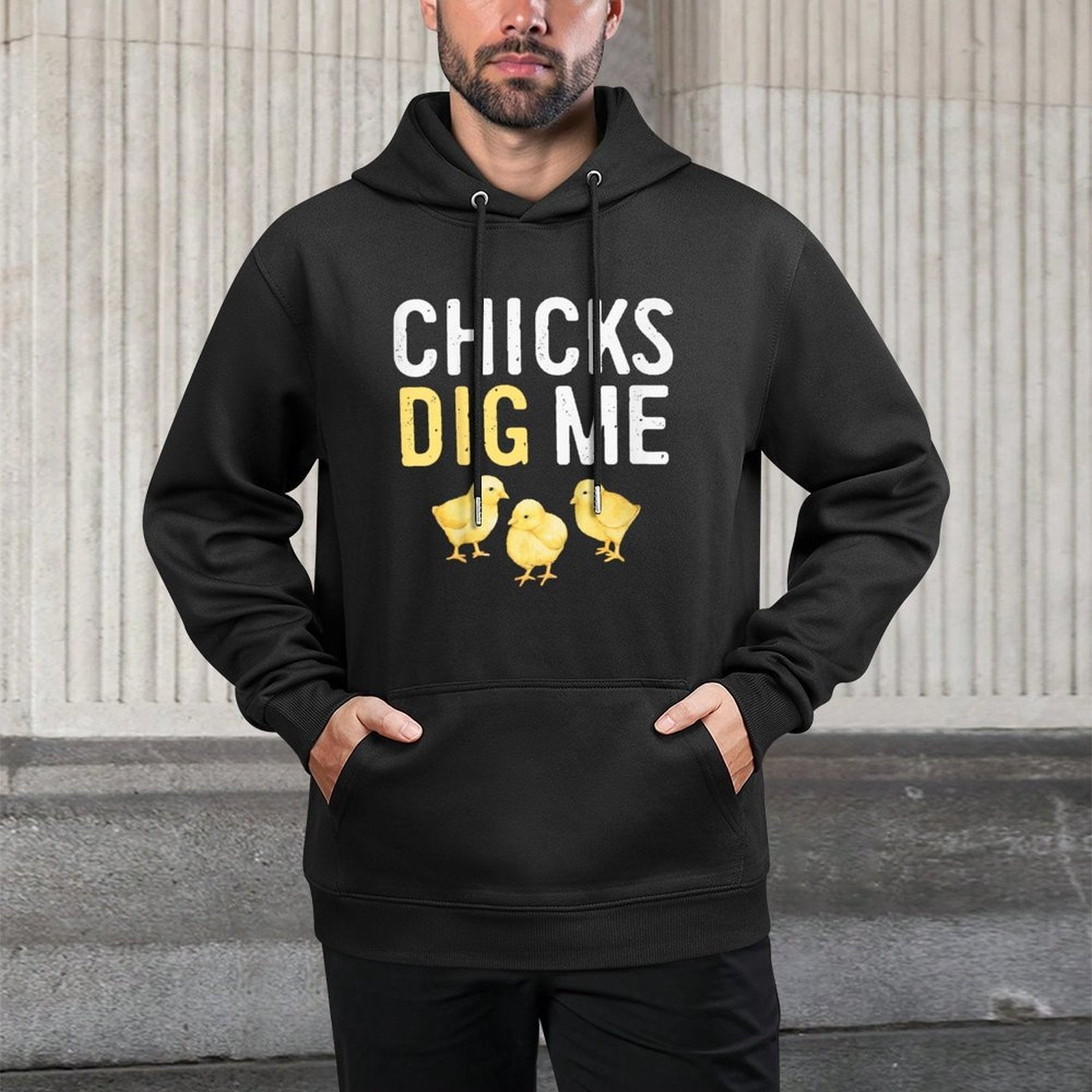 Kids Easter Chicks Dig Me Watercolor Shrink-Resistant Hoodie