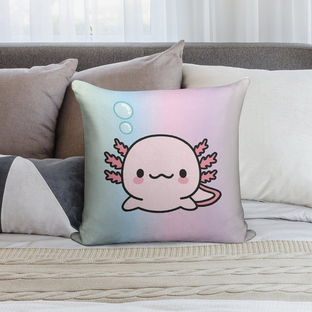 Cute Axolotl Soft Ultra-Soft Texture Throw Pillow