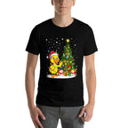 Duck Xmas Tree Lighting Santa Duck Christmas  Moisture-wicking T-Shirt
