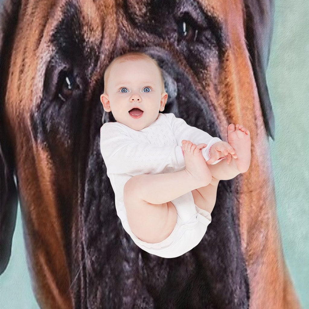 Bullmastiff Dog Sustainable Throw Blanket