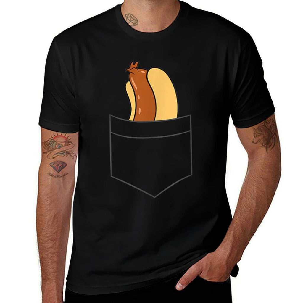 Hotdog In The Pocket Sausage Hot Dog Bun Pocket Hotdog  Fade-proof Color T-Shirt