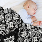 Vintage Bandana Coverlet Textile Print  Cali Boho  Bossy Cat Home Multi-functional Throw Blanket