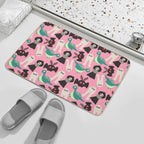 Cute Cryptids (pink)  Rapid-Drying Bath Mat