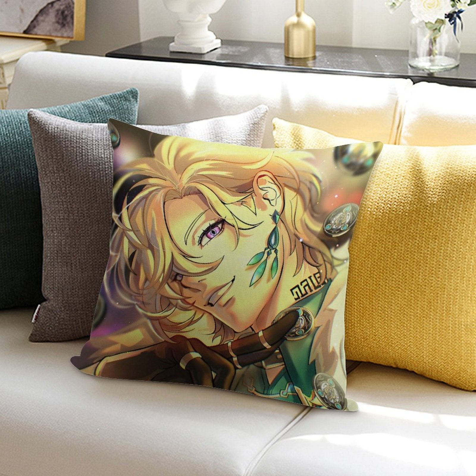 Aventurine Soft Durable Construction Throw Pillow