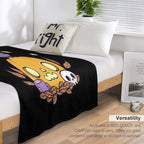 Pumpkin Cats Son  Black  Nikury Eco-conscious Throw Blanket