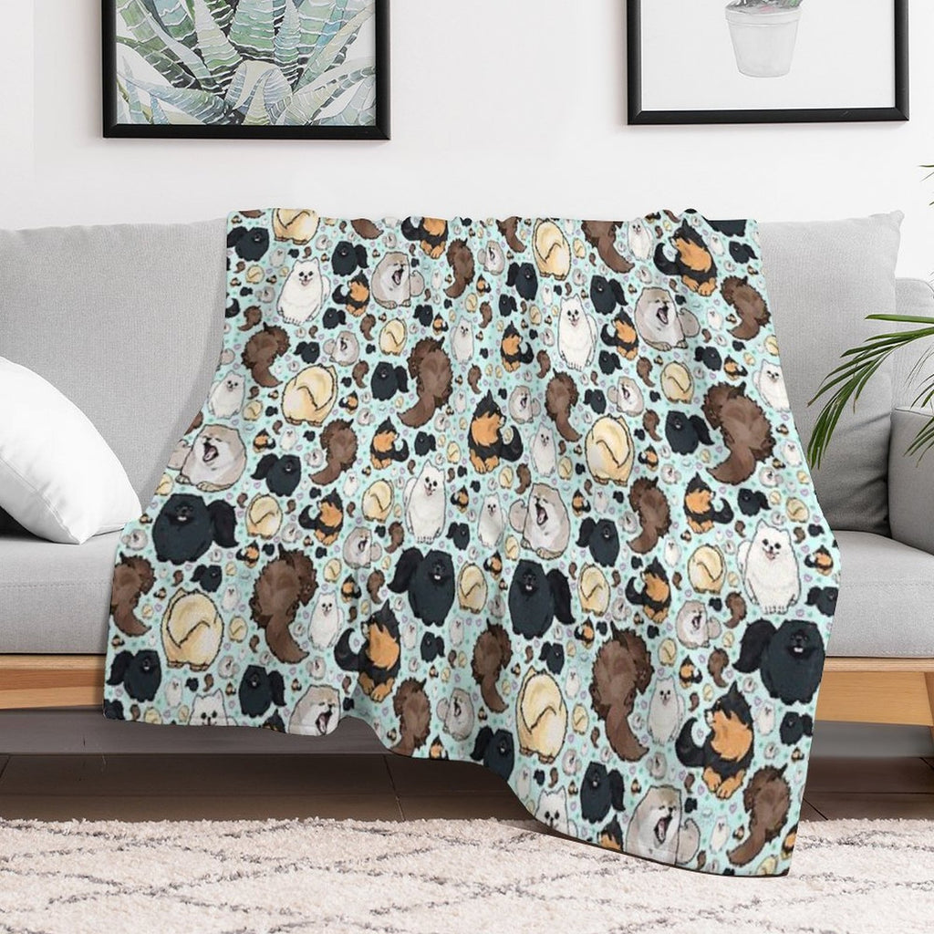 Pomeranians Premium Throw Blanket